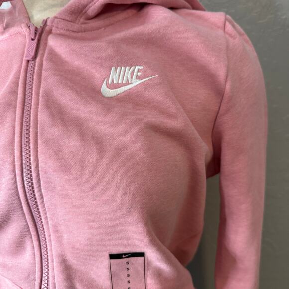 Women's Nike Sportswear Club Fleece Full-Zip Hoodie, Pink, S DQ5471-699 - Picture 2 of 5